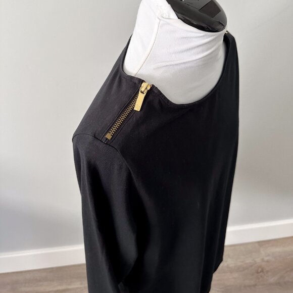 Michael Kors Gold Shoulder Zipper Top - Picture 3 of 11